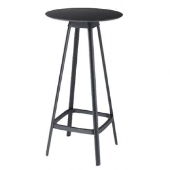 Tavolo bar alto Tapas TAVTA - rotondo - nero - Unisit