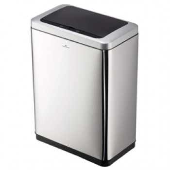 Cestino con sensore No TouchDuo - 2 x 20 L - 46,5 x 27 x 65 cm - acciao/PPL - argento metallizzato - Durable Cestino con sensore No TouchDuo - 2 x 20 L - 46,5 x 27 x 65 cm - acciao/PPL - argento metallizzato - Durable