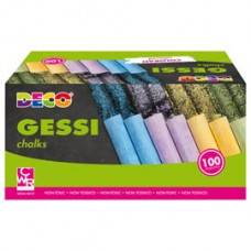 Gessetti tondi - ø 10 x 81 mm - colori assortiti - Deco - Scatola 100 gessetti tondi Gessetti tondi - ø 10 x 81 mm - colori assortiti - Deco - Scatola 100 gessetti tondi