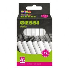 Gessetti tondi - ø 10 x 81 mm - bianco - Deco - Scatola 12 gessetti tondi Gessetti tondi - ø 10 x 81 mm - bianco - Deco - Scatola 12 gessetti tondi