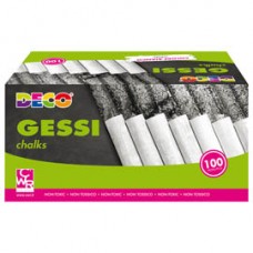 Gessetti tondi - ø 10 x 81 mm - bianco - Deco - Scatola 100 gessetti tondi Gessetti tondi - ø 10 x 81 mm - bianco - Deco - Scatola 100 gessetti tondi