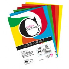 Risma carta Cromatica - A4 - 80 gr - colori assortiti forti - 100 fogli - CWR Risma carta Cromatica - A4 - 80 gr - colori assortiti forti - 100 fogli - CWR