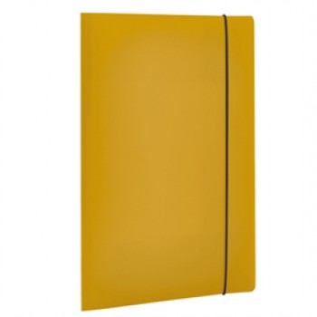 Cartella 3 lembi con elastico HOLOS - A4 - PP - giallo sabbia - Fellowes
