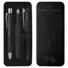 Set stilo B Poly Pen + sfera Poly Ball - punta 0,7 mm - fusto nero - Faber-Castell