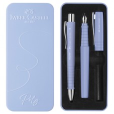 Set stilo B Poly Pen + sfera Poly Ball - punta 0,7 mm - fusto pale iris - Faber-Castell Set stilo B Poly Pen + sfera Poly Ball - punta 0,7 mm - fusto pale iris - Faber-Castell