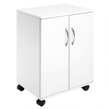 Mobiletto Multifunzione 74/53 - con ante alte e ruote - 4 ripiani - 52,8 x 40 x 73,7 cm - bianco - Durable Mobiletto Multifunzione 74/53 - con ante alte e ruote - 4 ripiani - 52,8 x 40 x 73,7 cm - bianco - Durable