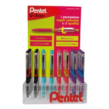 Portamine Q-erase - mina 0.5mm - Pentel - expo 48 pezzi Portamine Q-erase - mina 0.5mm - Pentel - expo 48 pezzi