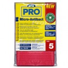 Panno multiuso Micro-Antibact - 35 x 38 cm - rosa - Arix - conf. 5 pezzi