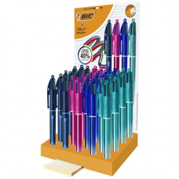 Penna 4 Colours Smooth - colori assortiti - Bic - expo 36 pezzi Penna 4 Colours Smooth - colori assortiti - Bic - expo 36 pezzi