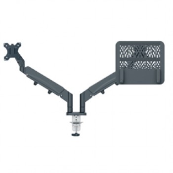 Braccio salvaspazio - per 2 monitor & laptop - grigio scuro - Leitz Braccio salvaspazio - per 2 monitor & laptop - grigio scuro - Leitz