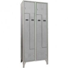 Armadio spogliatoio in metallo salvaspazio - a 4 ante a L - 80 x 50 x 195 cm - grigio - Fasma Armadio spogliatoio in metallo salvaspazio - a 4 ante a L - 80 x 50 x 195 cm - grigio - Fasma