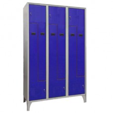 Armadio spogliatoio in metallo salvaspazio - a 6 ante a L - 120 x 50 x 195 cm - grigio/blu - Fasma Armadio spogliatoio in metallo salvaspazio - a 6 ante a L - 120 x 50 x 195 cm - grigio/blu - Fasma