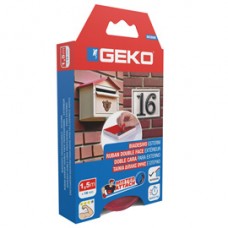 Nastro biadesivo OUTDOOR Mister Attach - 19 mm x 1,5 m - PP - grigio/rosso - Geko