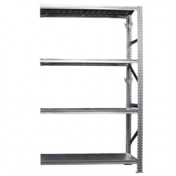 Kit scaffale industriale - modulo estensione - 4 ripiani - 120 x 50 x 200 cm - acciaio - Tecnotelai Kit scaffale industriale - modulo estensione - 4 ripiani - 120 x 50 x 200 cm - acciaio - Tecnotelai