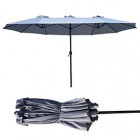 Ombrellone trio ovale - 2,7 x 4,5 m - antracite - Garden Friend Ombrellone trio ovale - 2,7 x 4,5 m - antracite - Garden Friend