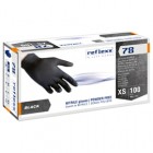 Guanti in nitrile R78 - senza polvere - taglia XS - nero - Reflexx - conf. 100 pezzi