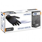 Guanti in nitrile R78 - senza polvere - taglia L - nero - Reflexx - conf. 100 pezzi Guanti in nitrile R78 - senza polvere - taglia L - nero - Reflexx - conf. 100 pezzi
