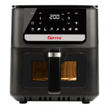 Friggitrice ad aria - a 2 altezze - 6,5 L - 28,5 x 30,5 x 38 cm - nero - Girmi