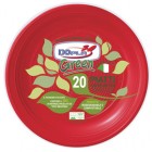 Piatto piano - compostabile - diametro 22 cm - rosso - Dopla - conf. 20 pezzi Piatto piano - compostabile - diametro 22 cm - rosso - Dopla - conf. 20 pezzi