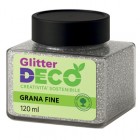 Glitter Bio grana fine - 120ml - argento - Deco