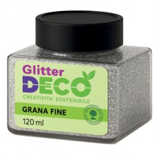 Glitter Bio grana fine - 120ml - argento - Deco Glitter Bio grana fine - 120ml - argento - Deco