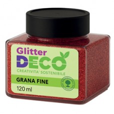 Glitter Bio grana fine - 120ml - rosso - Deco Glitter Bio grana fine - 120ml - rosso - Deco