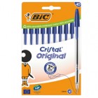 Penna a sfera Cristal - punta media 1,0mm - blu  - Bic - conf. 10 pezzi