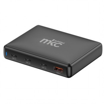 Caricatore USB - 140W - 3 USB-C + 1 USB-A - Nero -MKC Melchioni Caricatore USB - 140W - 3 USB-C + 1 USB-A - Nero -MKC Melchioni
