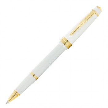 Penna roller Bailey Light - punta F - fusto bianco/oro - Cross Penna roller Bailey Light - punta F - fusto bianco/oro - Cross