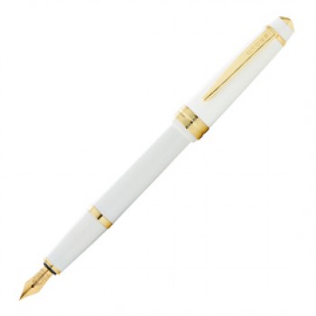 Penna stilografica Bailey Light - punta M - fusto bianco/oro - Cross Penna stilografica Bailey Light - punta M - fusto bianco/oro - Cross