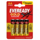 Pila stilo AA - 1,5V - Eveready Gold- alcalina - Energizer - blister 4 pezzi