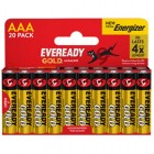 Pila ministilo AAA - 1,5V - Eveready Gold  - alcalina - Energizer - blister 20 pezzi