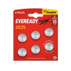 Micropila Eveready Lithium CR2025 - 3V - a pastiglia - litio - Energizer - blister 6 pezzi Micropila Eveready Lithium CR2025 - 3V - a pastiglia - litio - Energizer - blister 6 pezzi