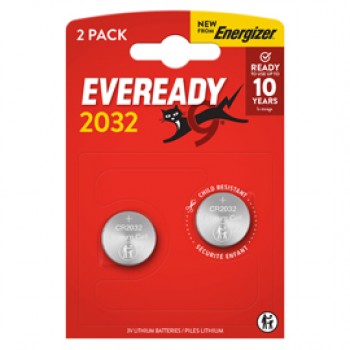 Micropila Eveready Lithium CR2032 - 3V - a pastiglia - litio - Energizer  - blister 2 pezzi