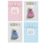 Biglietto Nascita - con glitter - fantasie assortite - Rex Sadoch