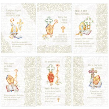 Biglietto Cresima - fantasie assortite - Rex Sadoch