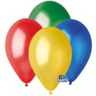 Palloncino - diametro 26 cm - lattice - metal colori assortiti - conf. 12 pezzi