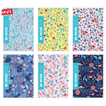Maxiquaderno Be More Flor - A4 - 1 rigo - alta fogliazione - 48+2 fogli - 100 gr - BM