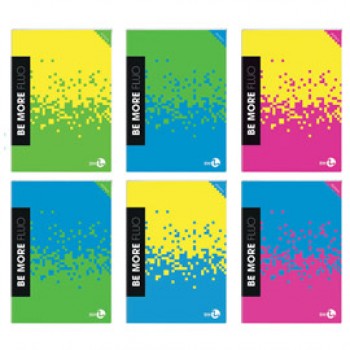Maxiquaderno Be More Fluo - A4 - 1 rigo c/margine - alta fogliazione - 48+2 fogli - 100 gr - BM