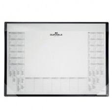 Sottomano in PP - con calendario e blocco appunti da 25 fogli - 60 x 43cm - nero - Durable