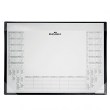 Sottomano in PP - con calendario e blocco appunti da 25 fogli - 60 x 43cm - nero - Durable