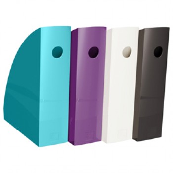 Set 4 portariviste Mag-Cube - linea Titane - 26,6 x 8,2 x 30,5 cm - colori assortiti - Exacompta