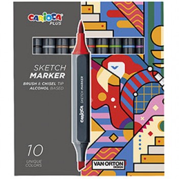 Marcatore Sketch marker - colori assortiti - Carioca Plus - conf. 10 pezzi Marcatore Sketch marker - colori assortiti - Carioca Plus - conf. 10 pezzi