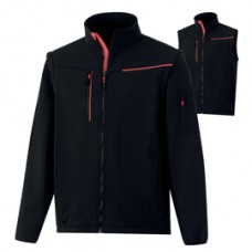 Giacca Softshell 2 in 1 Soccia - taglia L - nero/rosso - Deltaplus