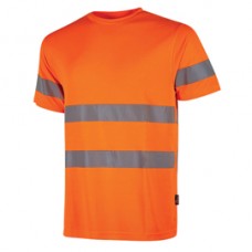 T-shirt alta visibilità Mizar - taglia XL - arancio fluo - U-Power - conf. 3 pezzi