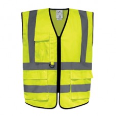 Gilet alta visibilità GILPOCK - poliestere riciclato - taglia L - giallo fluo - Deltaplus