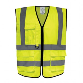 Gilet alta visibilità GILPOCK - poliestere riciclato - taglia XXL - giallo fluo - Deltaplus