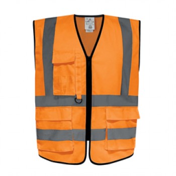 Gilet alta visibilità GILPOCK - poliestere riciclato - taglia XXL - arancio fluo - Deltaplus Gilet alta visibilità GILPOCK - poliestere riciclato - taglia XXL - arancio fluo - Deltaplus