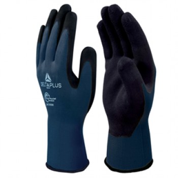 Guanti VV733GREEN - poliestere - palmo in schiuma di lattice - taglia 10 - blu - Deltaplus