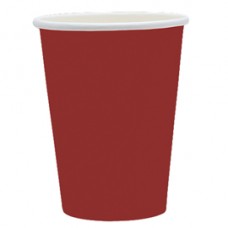 Bicchieri biodegradabili Ecocolor - 250cc - rosso intenso - Big Party - conf. 25 pezzi